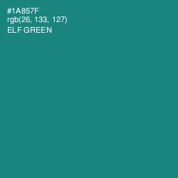 #1A857F - Elf Green Color Image